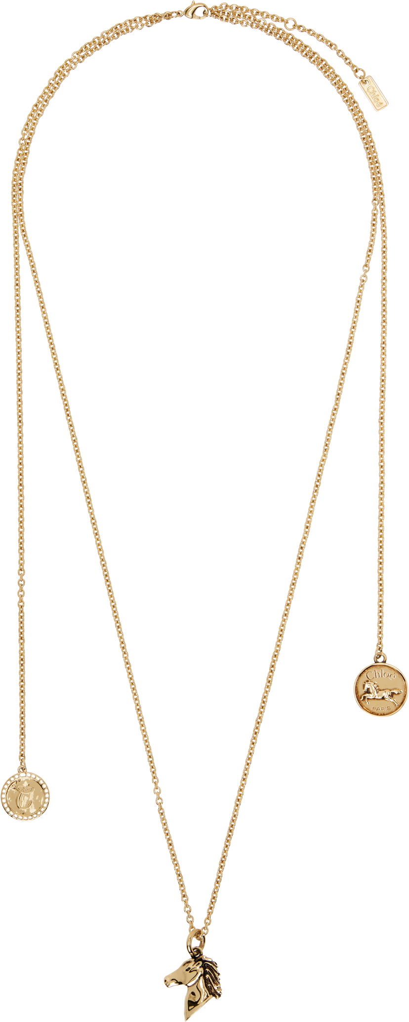 Kaulakoru CHLOÉ Chloé 'The Chloé Charms' Horse Head Pendant Necklace Metallinen | CHC25SFO06CB7