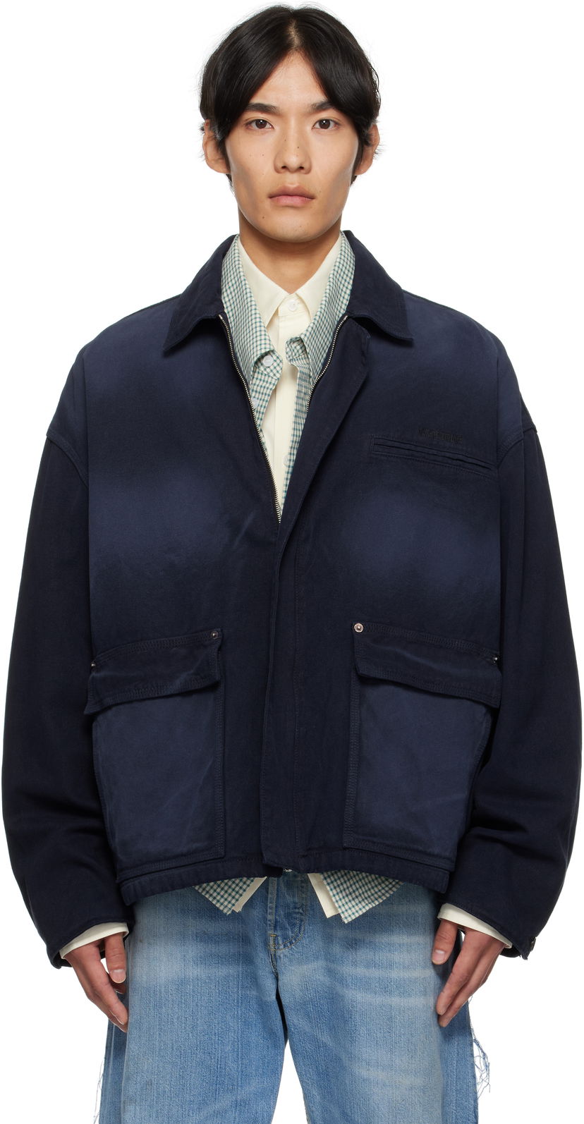 Takki We11done We11done Classic Workwear Jacket Tummansininen | WD-DJ2-25-316-M-BL
