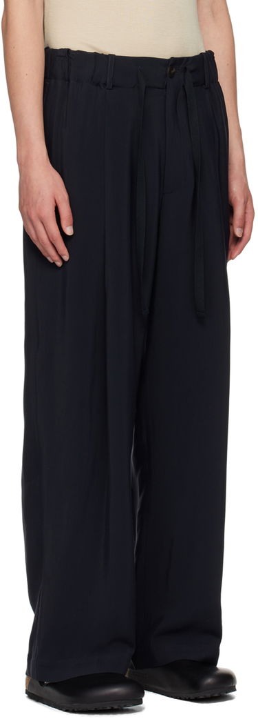 Housut Studio Nicholson Studio Nicholson Noam Pleated Trousers Tummansininen | NOAM SNM - 1186, 1
