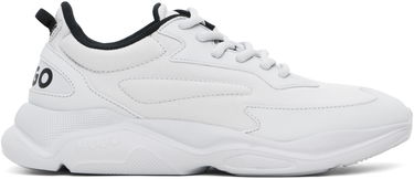 Vaatteet BOSS Hugo Gray Faux-Leather Sneakers Valkoinen | 50536960, 0