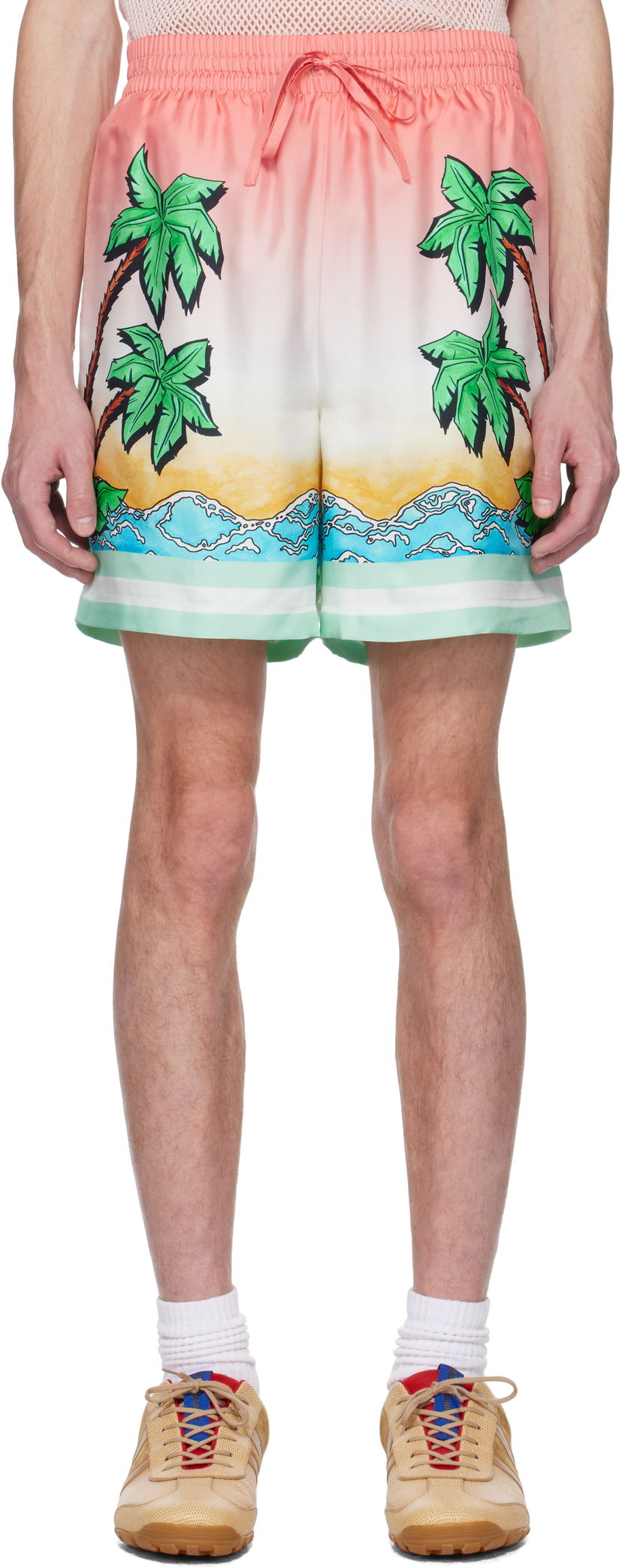 Shortsit Casablanca Casablanca Tennis Club Silk Shorts Monivärinen | MS25-TR-012-05