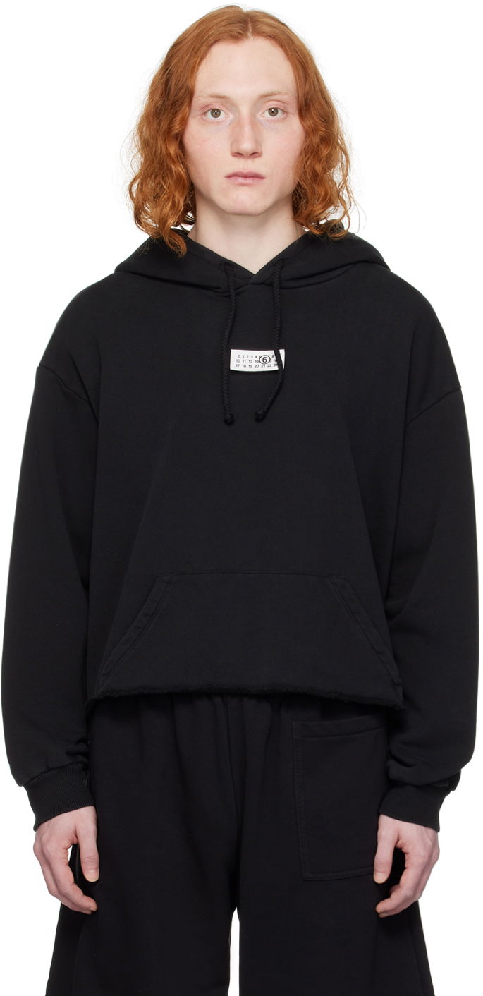 Huppari Maison Margiela MM6 Patch Hoodie Musta | S52GU0220 S25537