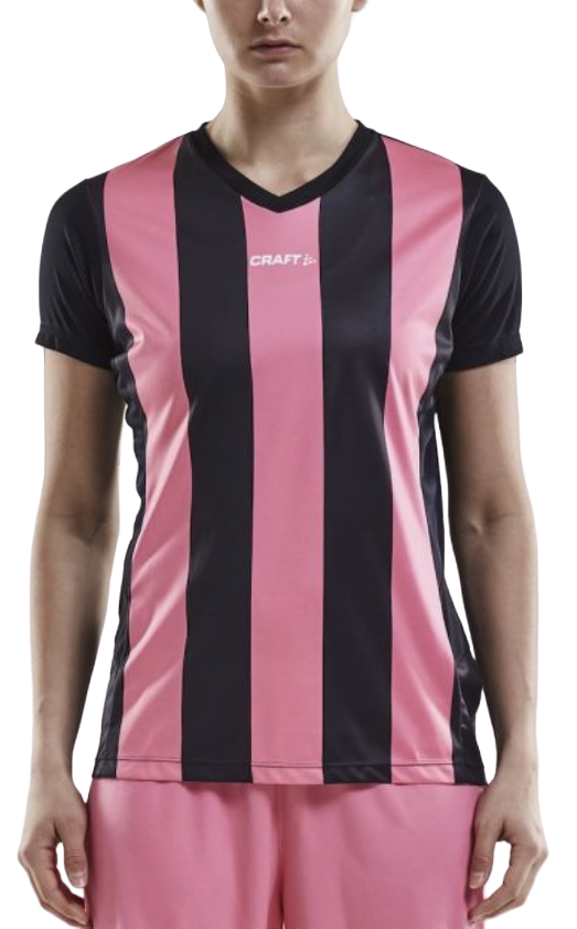 T-paita Craft Striped Jersey V-Neck T-Shirt Vaaleanpunainen | 1905568-9471