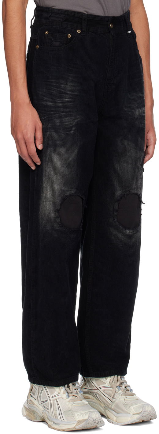 Jeans We11done We11done Distressed Corduroy Trousers Musta | WD-PT2-24-230-M-BK, 1