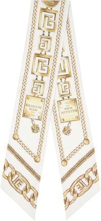 Printed Silk 'Balmain Chains' Bandana