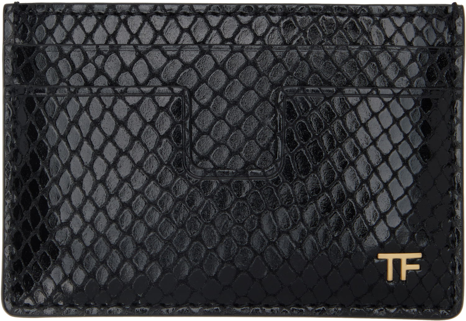 Lompakko Tom Ford TOM FORD Printed Python Card Holder Musta | YM232-LCL471G, 0