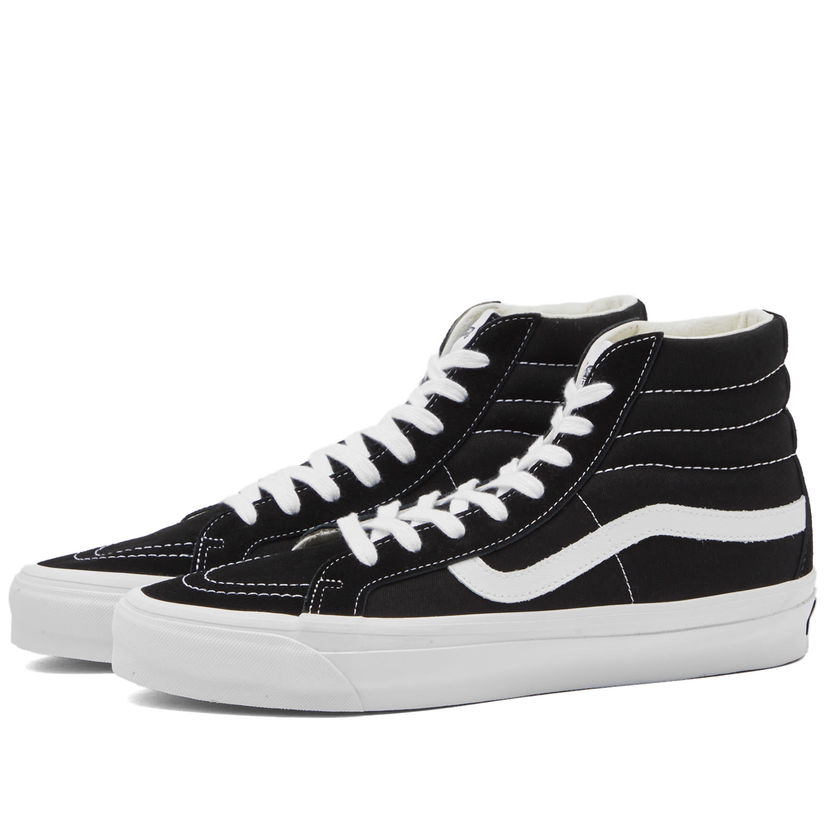 Skateboarding Vans Men's Sk8-Hi Reissue 38 Sneakers in Lx Black/White, Size UK 10 | END. Clothing Musta | VN000CR0BA2