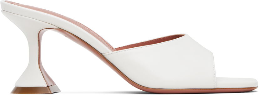 Kengänhoito Amina Muaddi Amina Muaddi Lupita 70 Heeled Sandals Valkoinen | LUPITA SLIPPER 70 CL Nappa