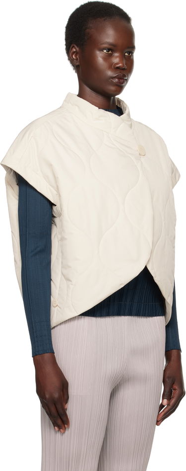 Liivi Pleats Please Issey Miyake Issey Miyake Quilted Vest Valkoinen | PP48ZE882, 1
