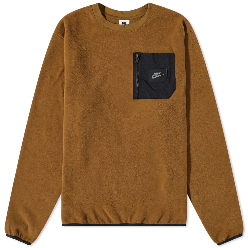 Huppari Nike Utility Polar Fleece Crew Ruskea | DQ5104-242, 0