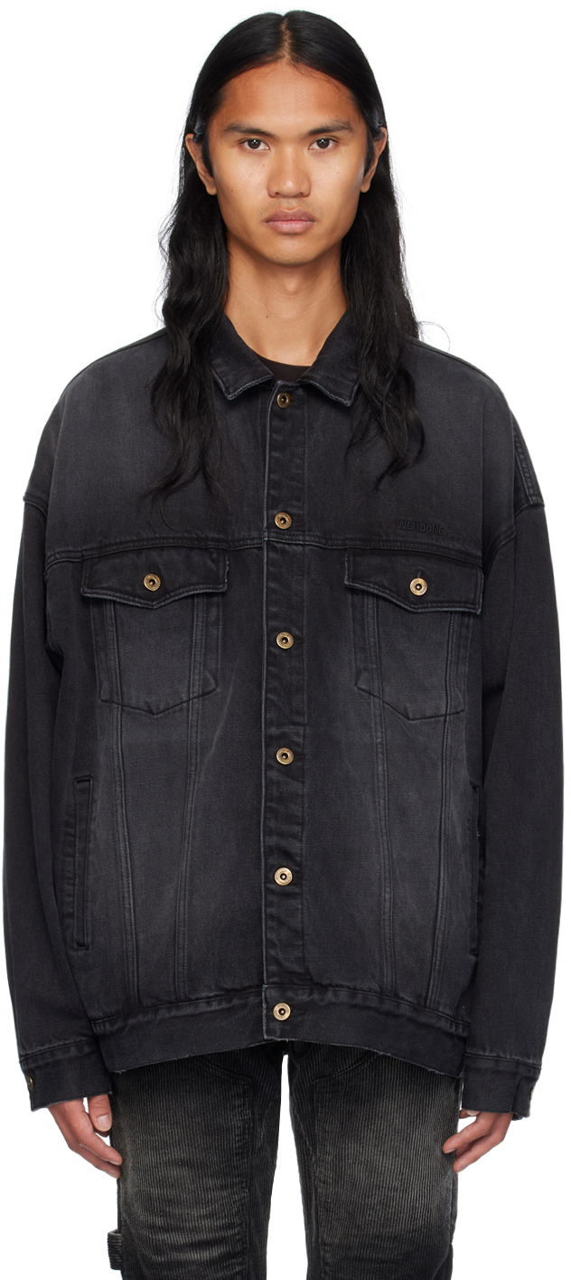 Takki We11done Oversized Denim Jacket Musta | WD-DJ2-24-353-U-BK