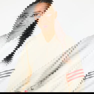 Bomber-takki adidas Originals Neuclassics Boucle Bomber Jacket Valkoinen | JI8523, 1