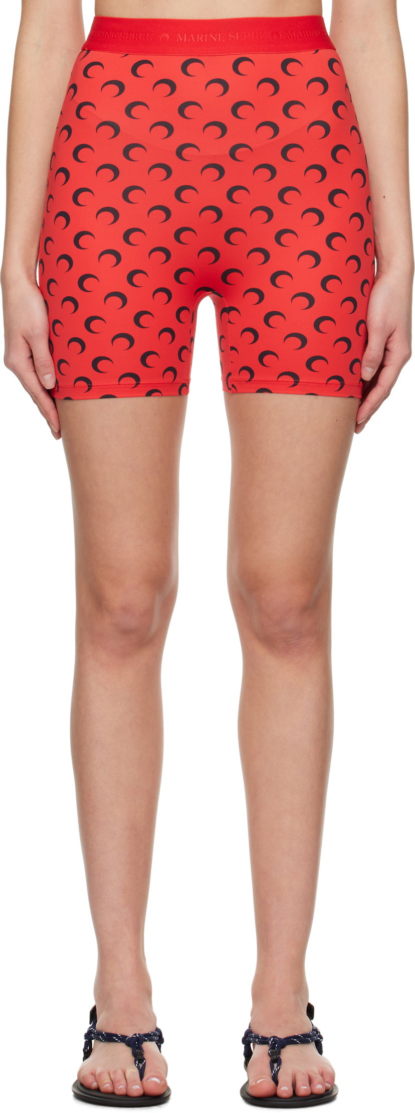 Shortsit Marine Serre Marine Serre Moon Jersey Sport Shorts Punainen | WSH007A CJER0001