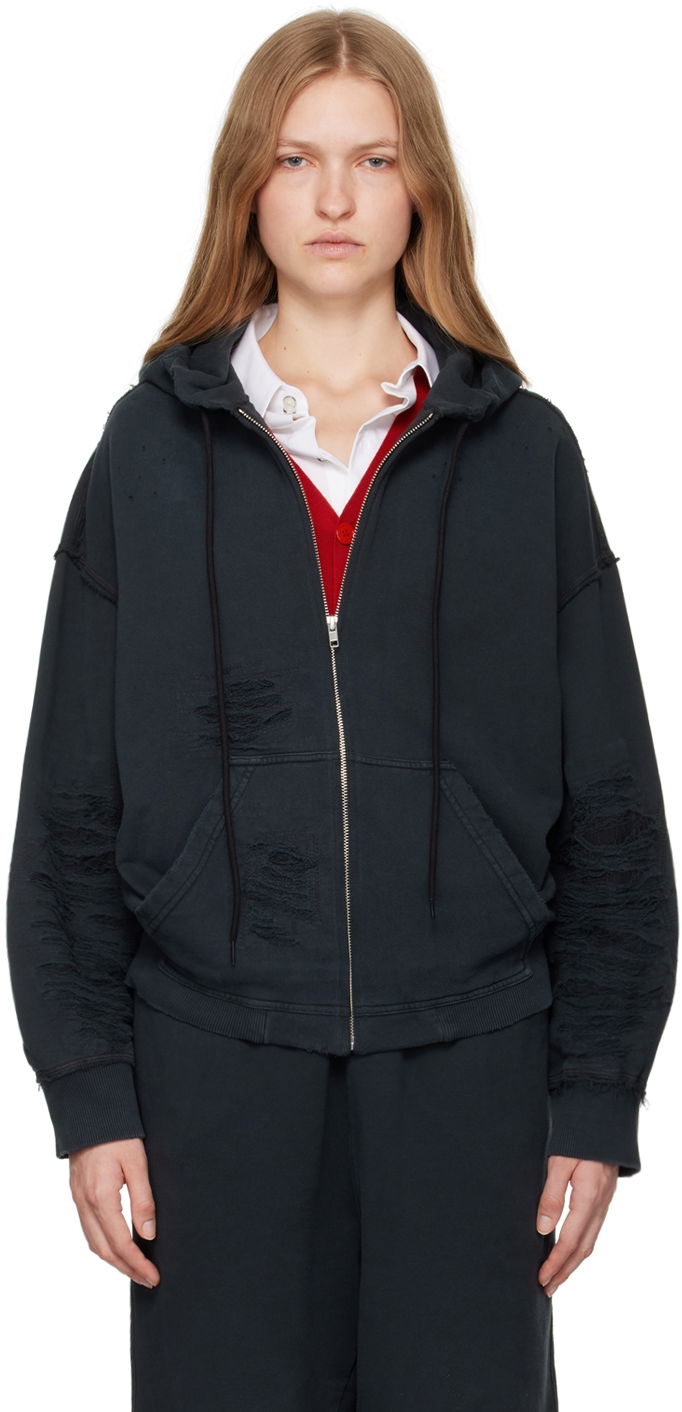 Huppari Maison Margiela Unbrushed Sweat Hoodie Musta | S62GU0130 M25004, 0