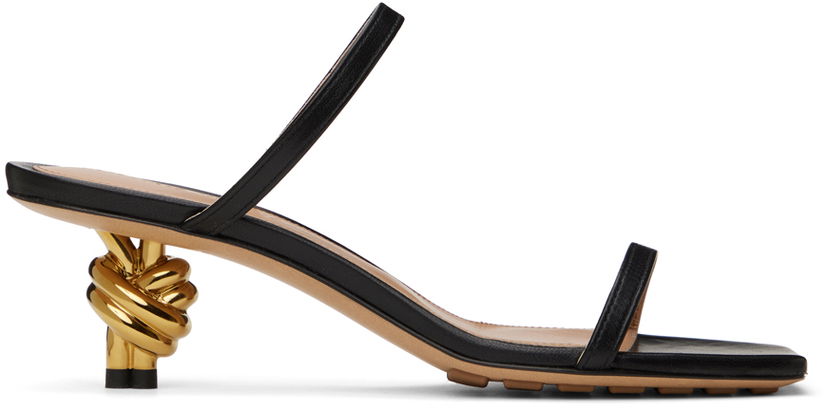 Asusteet Bottega Veneta Bottega Veneta Knot Heel Sandals Musta | 780298 V3VN0