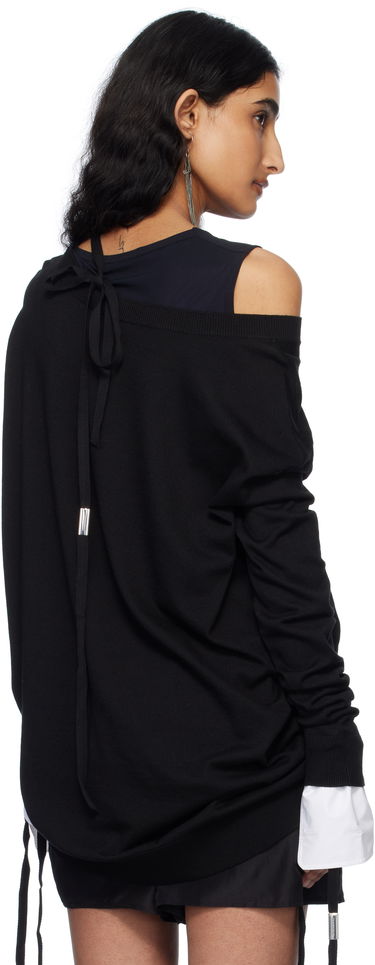 Villapaita Ann Demeulemeester Ann Demeulemeester Helle Off-The-Shoulder Sweater Musta | 2510-W-KN06-KN055-099, 2