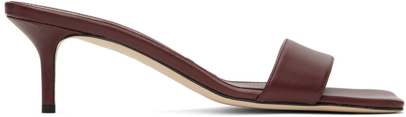 Asusteet Aeyde Aeyde Ilvy Leather Mules Burgundia | A11-HS-GAIS55TB155-SS25-955-007