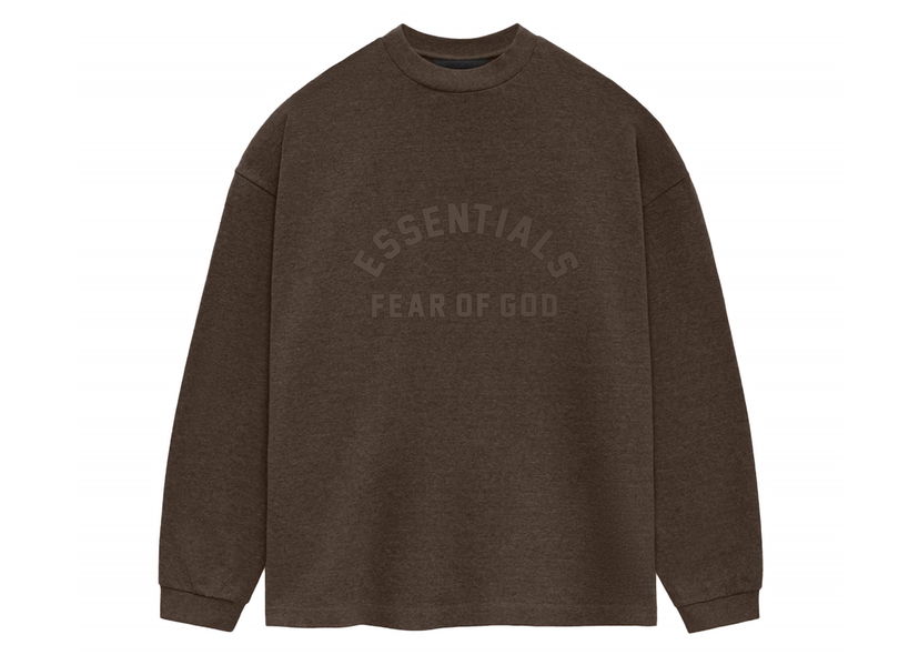 T-paita Fear of God Core Collection Heavy L/S Tee Heather Wood Ruskea | 125SU242012F