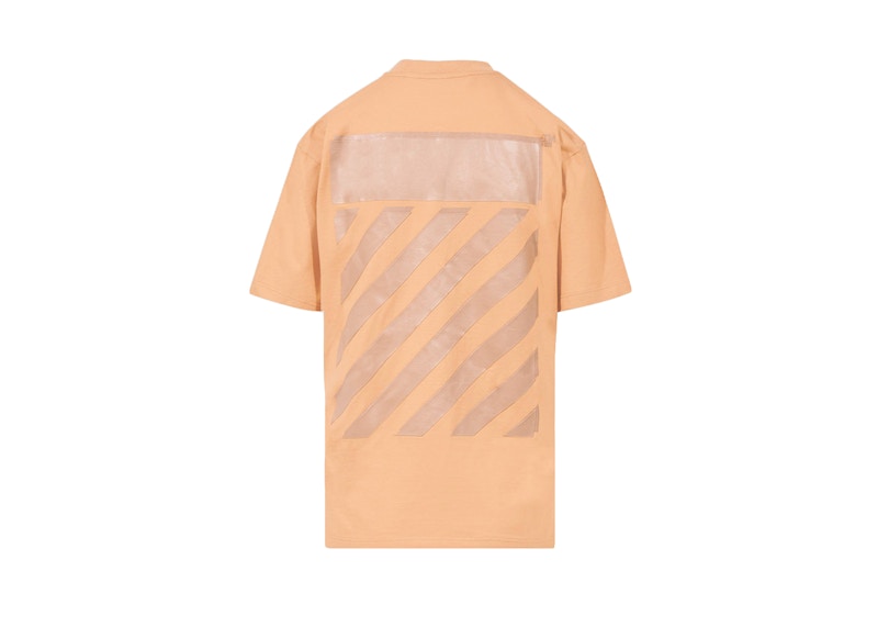 T-paita Off-White Diagonal Regular T-Shirt Oranssi | OWAA049F22JER0016060