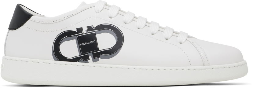 Vaatteet FERRAGAMO Ferragamo Double Gancini Valkoinen | 780991