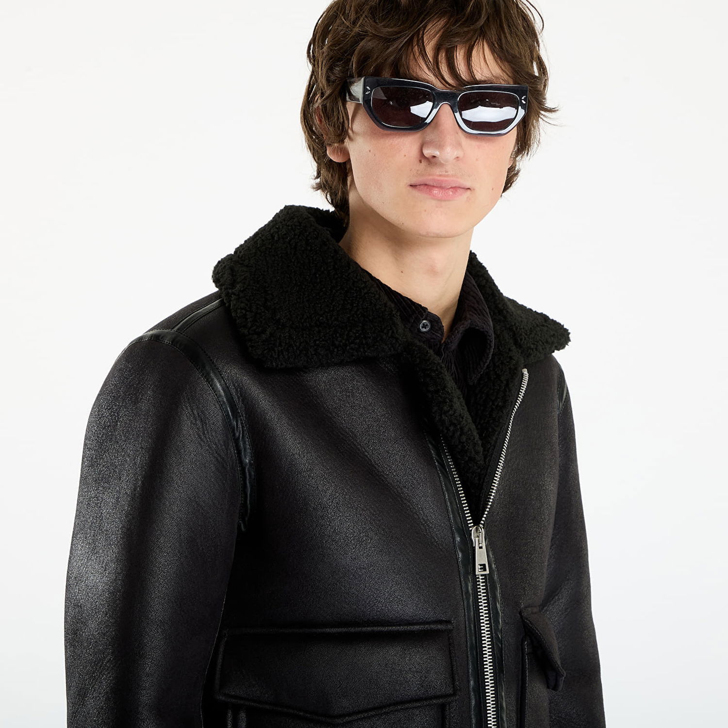 Bomber-takki A.P.C. Shearling Blouson Tommy Musta | PSALB-H02904 LZZ, 1