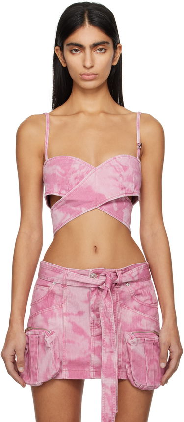 Rintaliivit Blumarine Pink Denim Tie-Front Camisole Vaaleanpunainen | P422J137A, 0