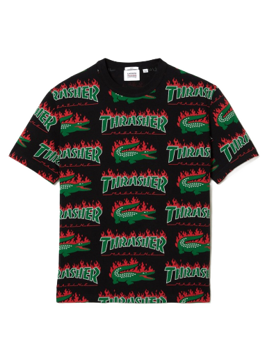T-paita Lacoste x Thrasher Oversized T-Shirt Musta | TH7107L-031