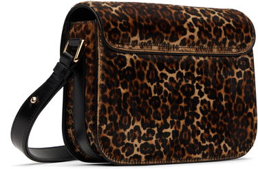 Olkalaukku A.P.C. Small Grace Leopard Print Crossbody Bag Ruskea | PXCAU-F61413, 2