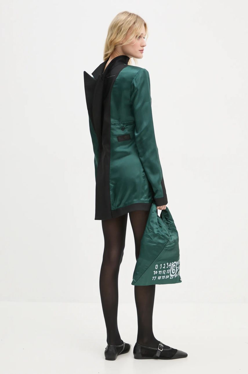 Mekko Maison Margiela Green Satin Mini Dress Vihreä | S62DA0036.S41355, 1