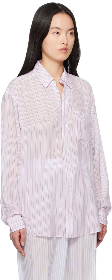 Paita Alexander Wang Alexander Wang Oversize Silk Chiffon Shirt Valkoinen | 1WC2251012, 4