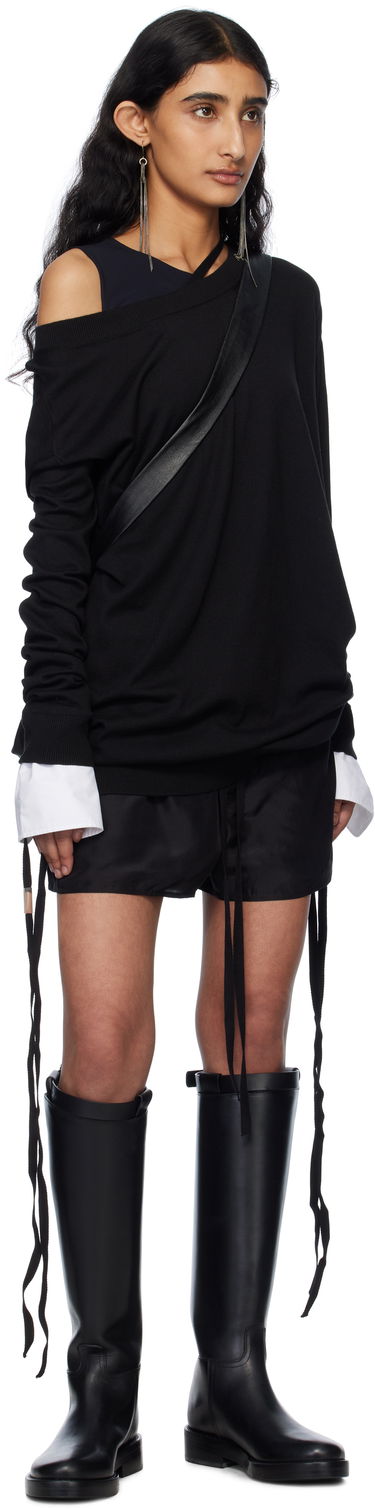 Villapaita Ann Demeulemeester Ann Demeulemeester Helle Off-The-Shoulder Sweater Musta | 2510-W-KN06-KN055-099, 3