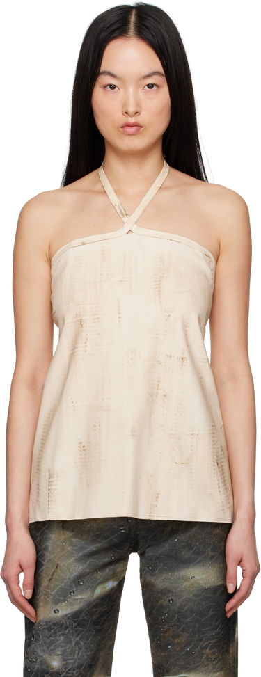 Tankkitoppi Serapis Serapis Tar-Painted Halter Top Beige | SS25_HT_3, 0