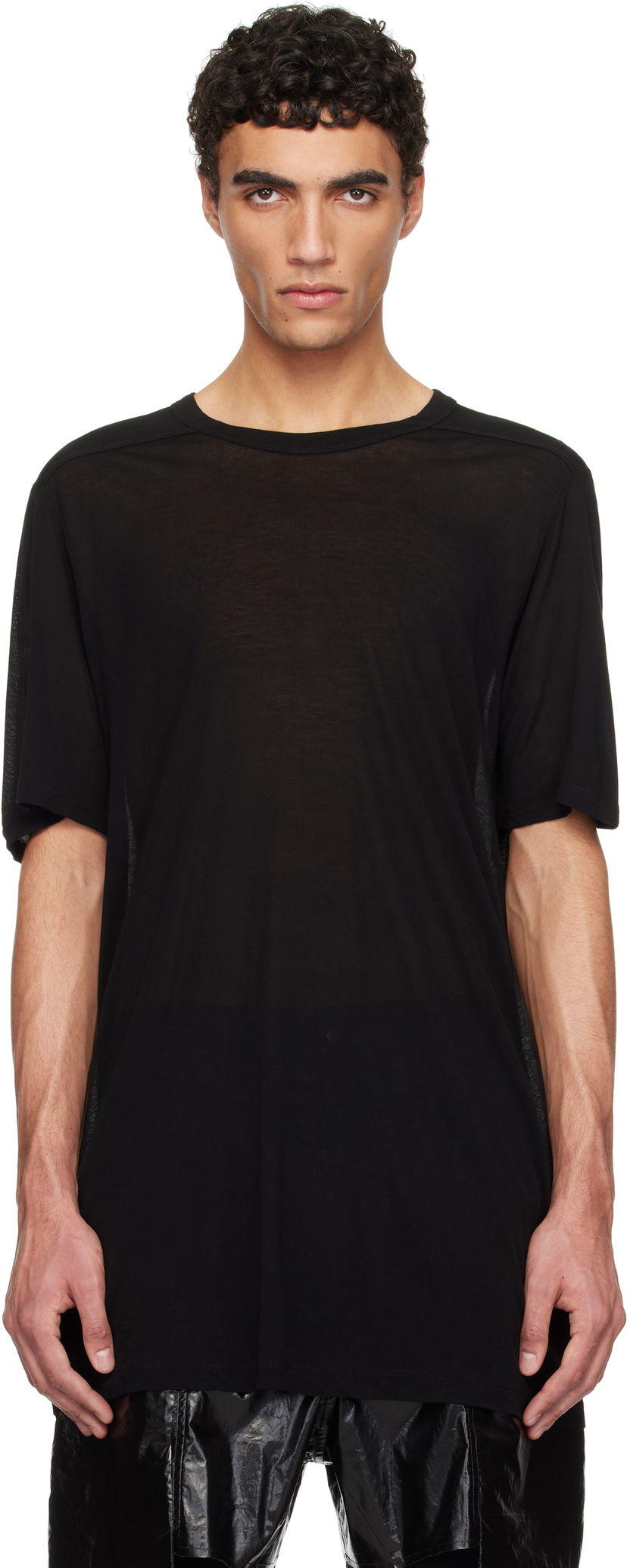 T-paita Rick Owens Rick Owens Hollywood Level T-Shirt Musta | RU01E5264 JS