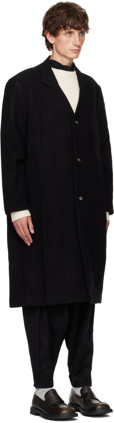 Takit ADER ERROR Pleated Long Coat Musta | BN01FWCT0101BK, 1