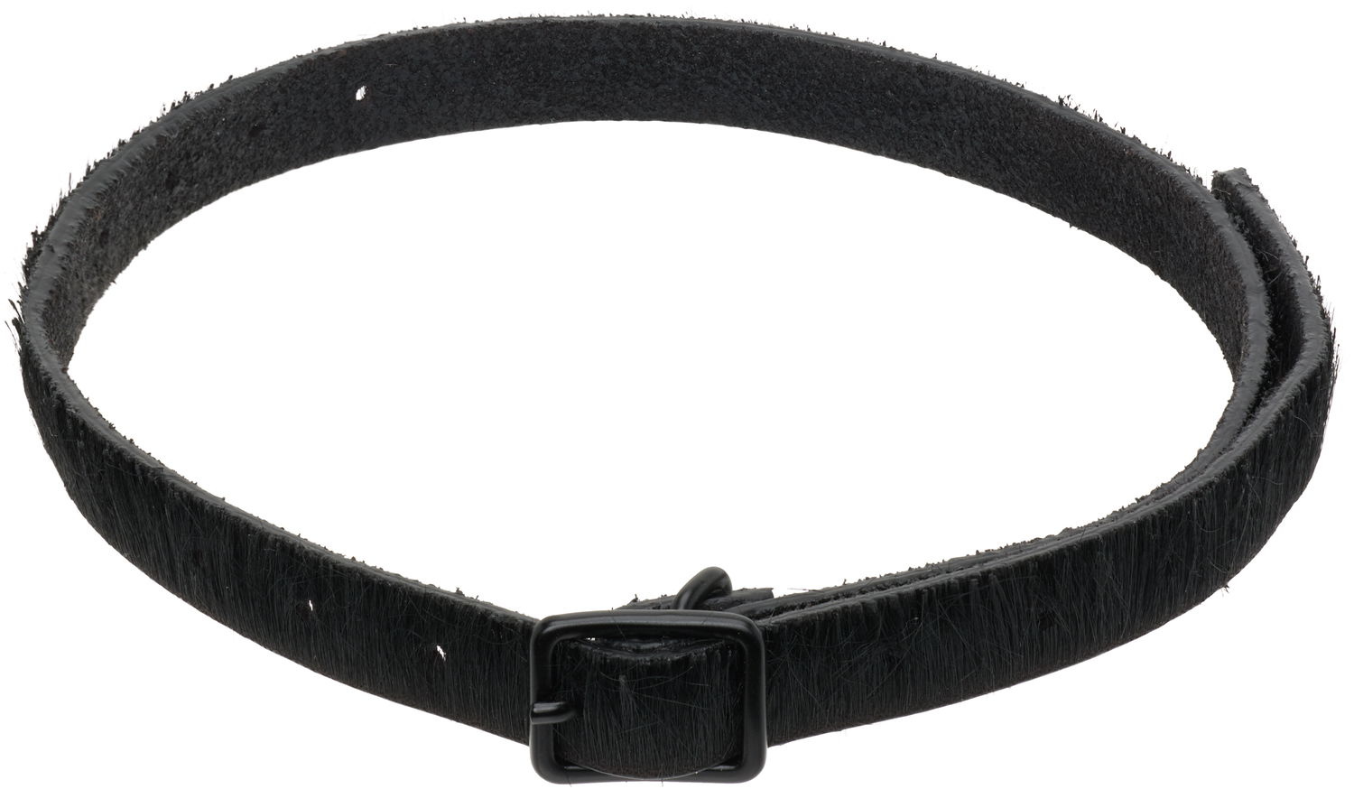 Kaulakoru Rick Owens Rick Owens Concordians Runway Hair-on Choker Musta | RR02E1400 LHLBH, 0