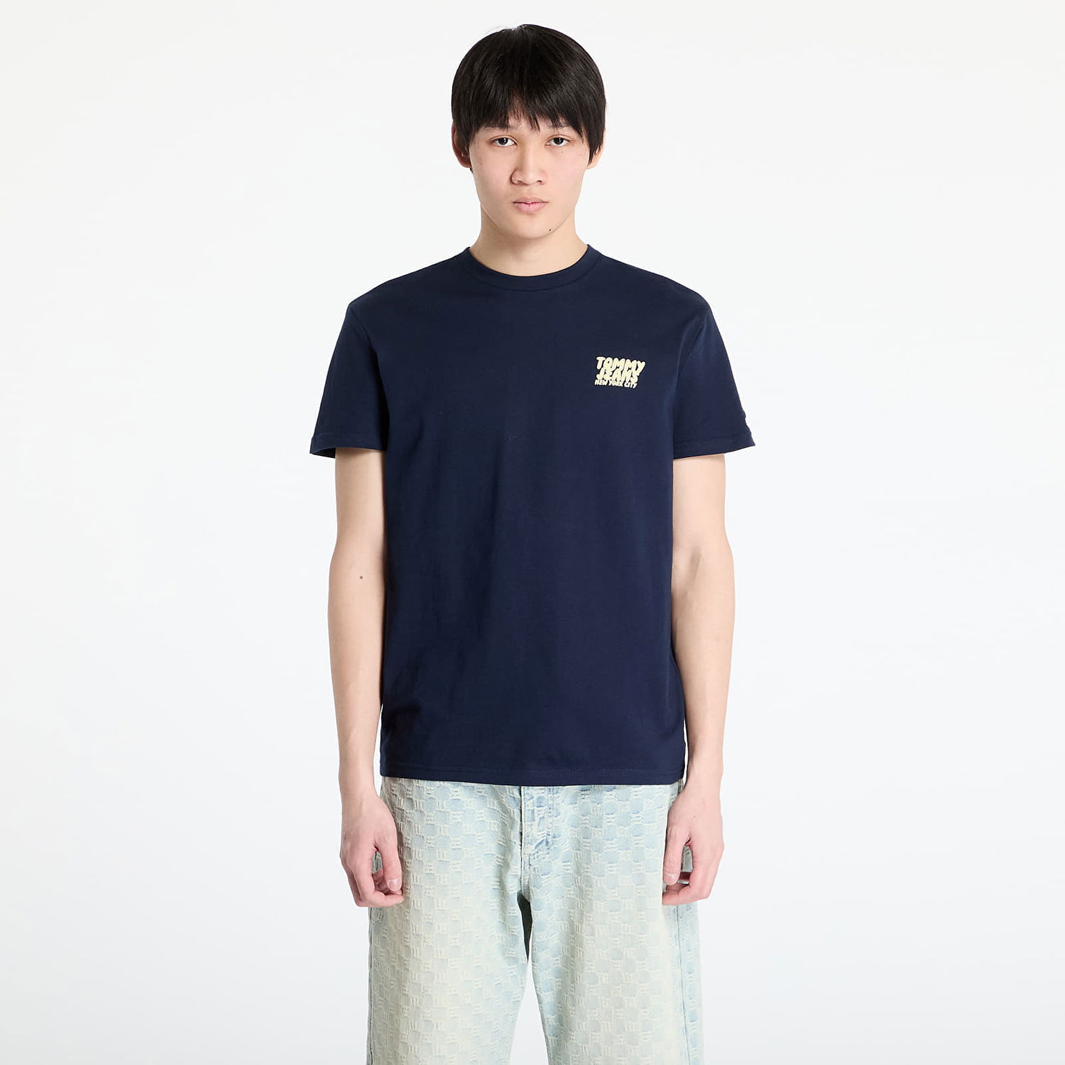 T-paita Tommy Hilfiger Tommy Jeans Regular Bubble Back T-Shirt Tummansininen | DM0DM21864 C1G, 0