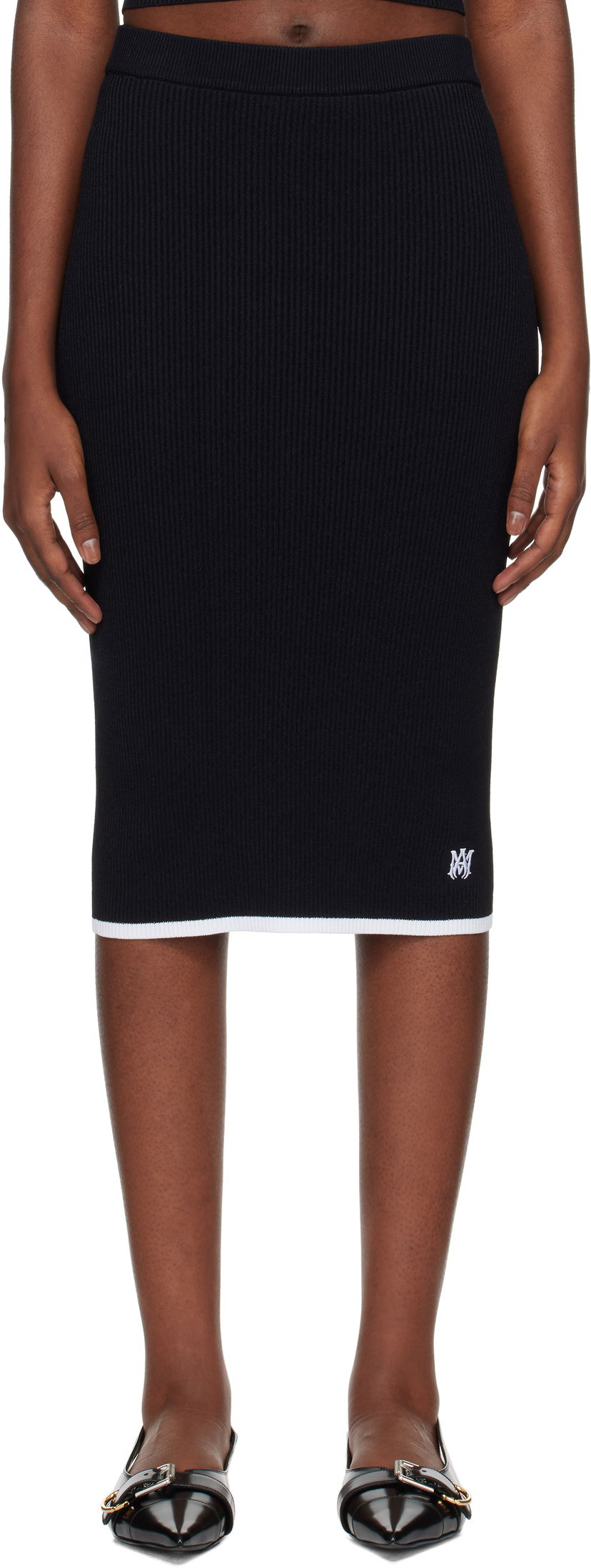 Hame AMIRI Midi Skirt Musta | AWKNSH1011