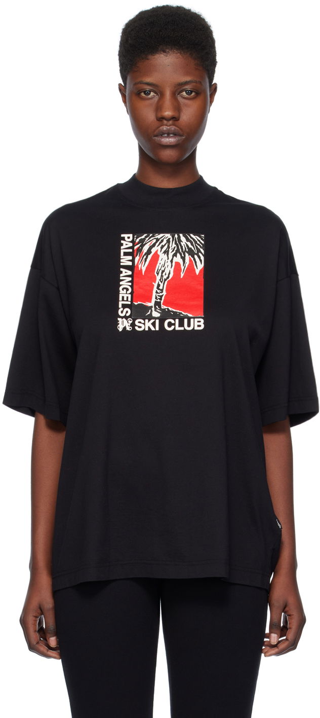 T-paita Palm Angels 'Ski Club' T-Shirt Musta | PWAA017R24JER0021001