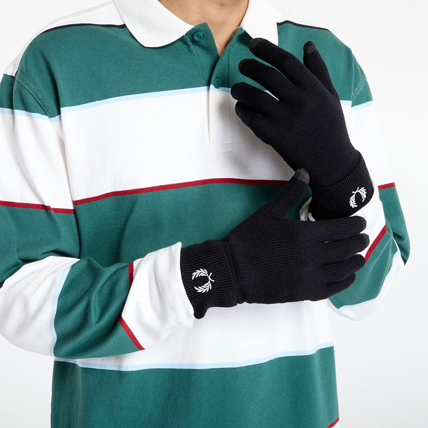 Käsineet Fred Perry Fred Perry Classic Merino Wool Gloves Musta | C1139 843, 0