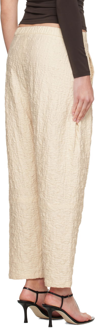 Housut Max Mara Max Mara Alamo Textured Ankle Trousers Beige | 2521786058600, 2
