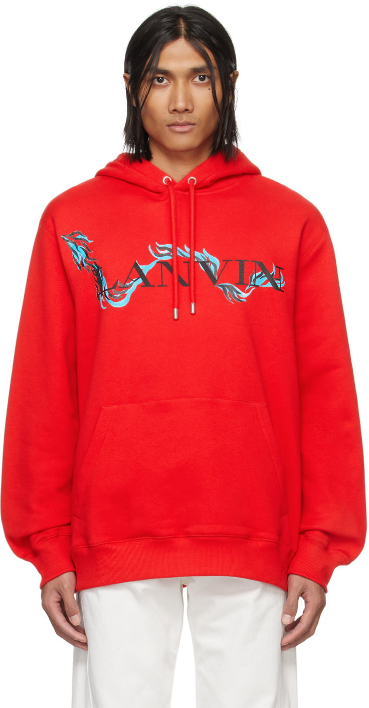 Huppari LANVIN Printed Hoodie Punainen | RU-HO0009-J109-P24
