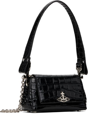 Käsilaukku Vivienne Westwood Vivienne Westwood Small Hazel Croc Shoulder Bag Musta | 46030001W-L0098-, 1