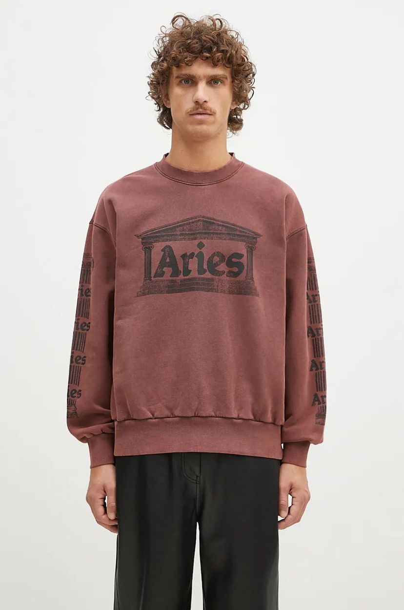 Huppari Aries Aged Ancient Column Sweatshirt With Print Punainen | AR2003302