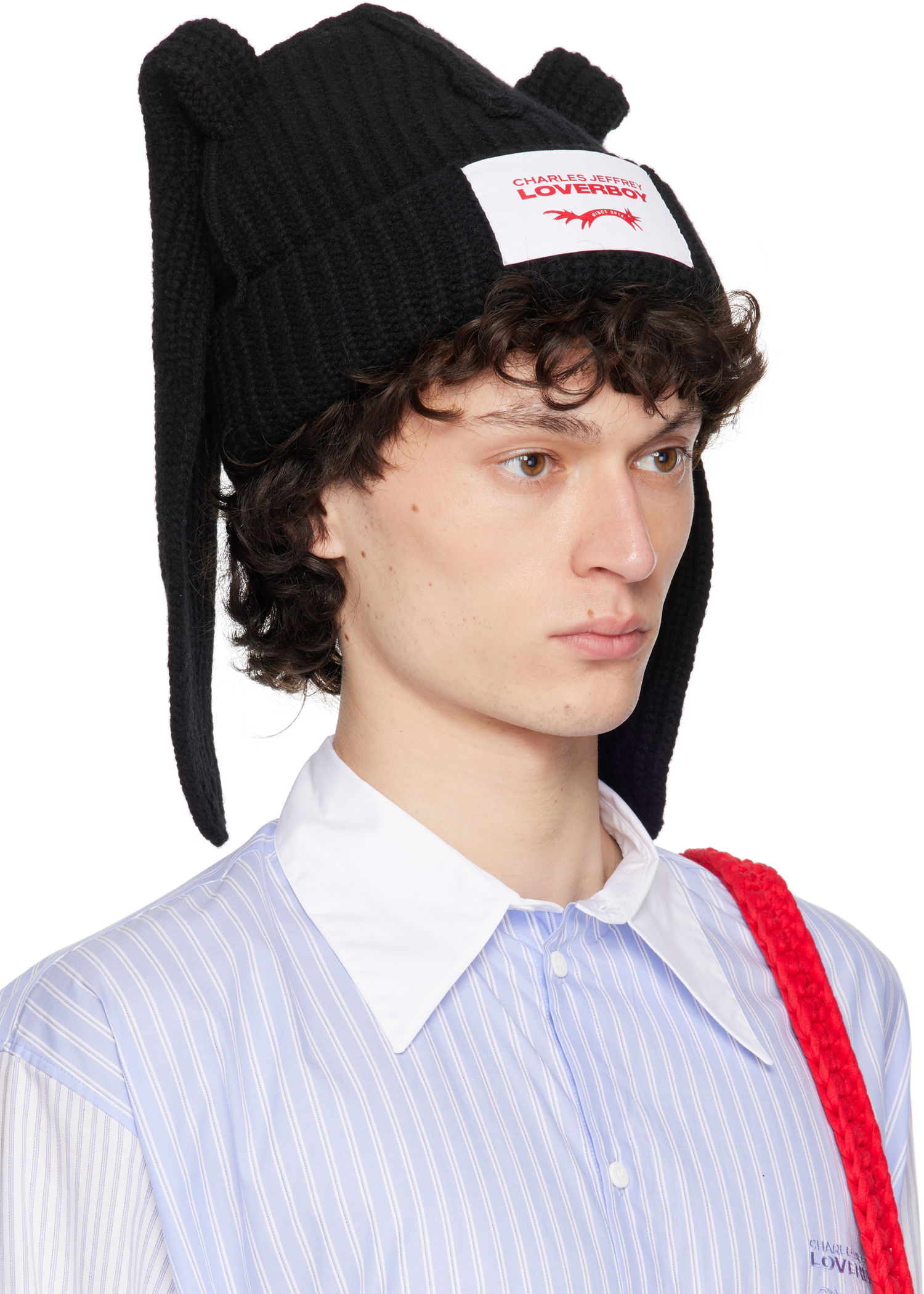 Pipo Charles Jeffrey Loverboy Charles Jeffrey LOVERBOY Chunky Rabbit Beanie Musta | 032131101, 1