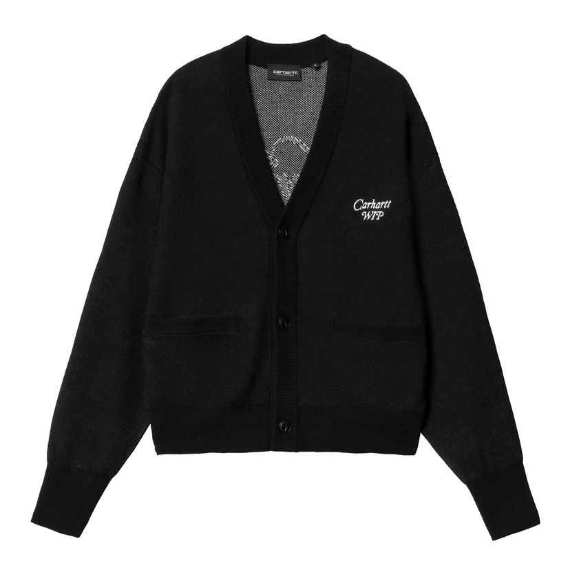Villapaita Carhartt WIP Black Harttbreaker Cardigan Musta | I034390_9