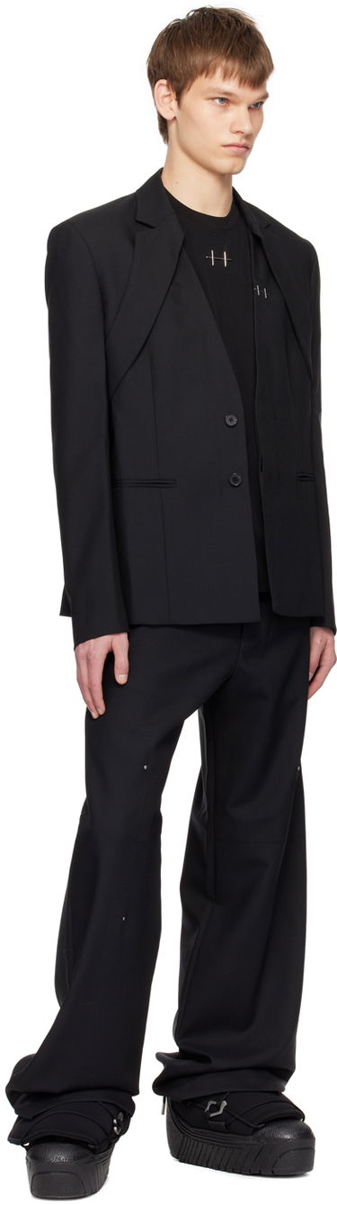 Bomber-takki HELIOT EMIL Kinetics Double-Breasted Blazer Musta | SS24_M_04_039_BLK01, 3