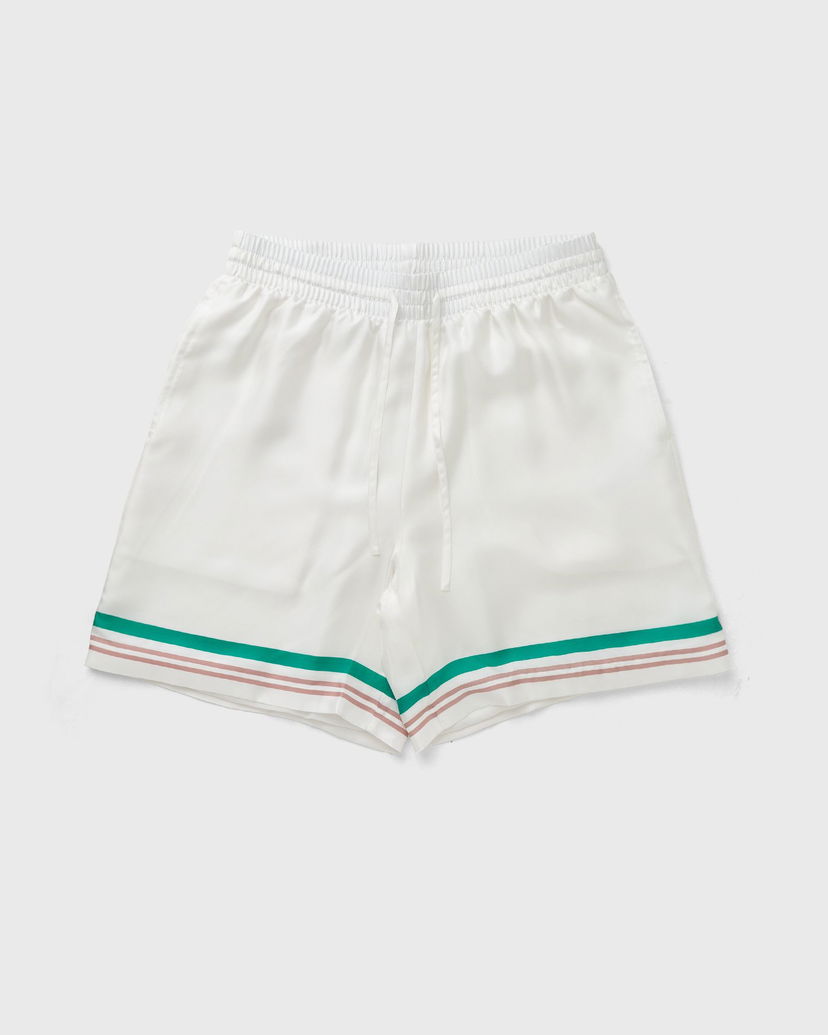 Shortsit Casablanca White Casual Shorts with Stripes Valkoinen | MPF25-TR-012-06