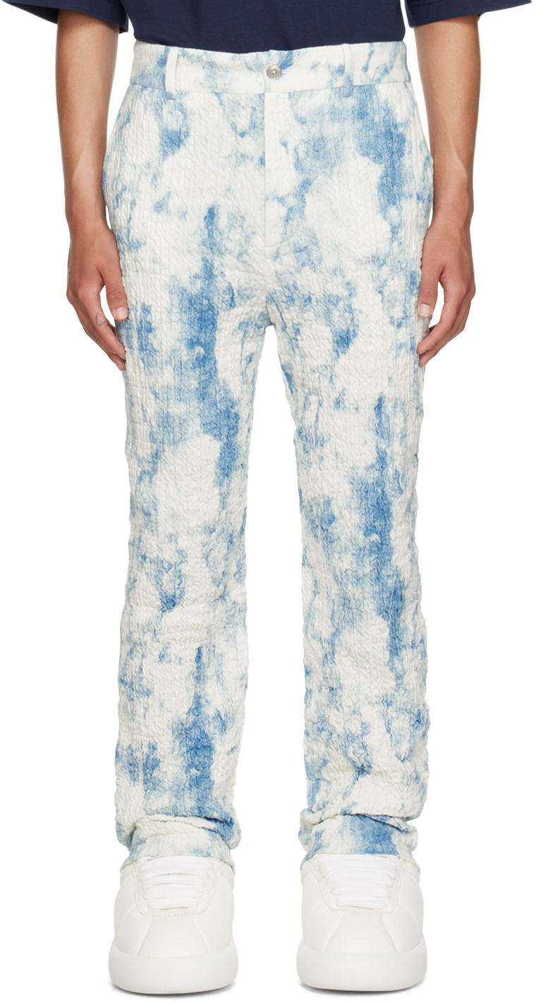 Housut Feng Chen Wang Feng Chen Wang Printed Trousers Sininen | FUS17TR07