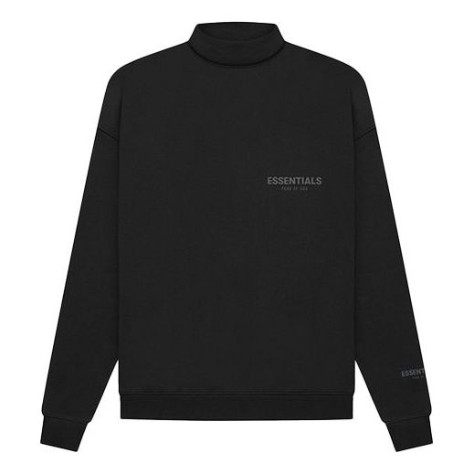 Villapaita Fear of God Essentials Pullover Mockneck Sweatshirt Musta | FOG-FW21-189