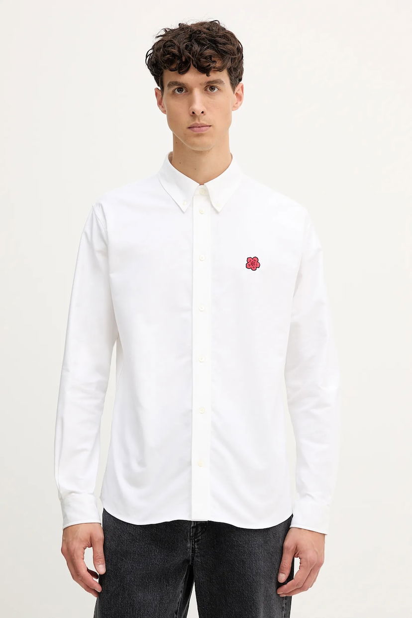 Paita KENZO Kenzo Regular Fit Shirt with Classic Collar Valkoinen | FF65CH4109LO
